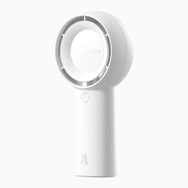 ventilator portabil de mana jisulife, life5 plus, autonomie 3-15h, baterie 4000mah, 5 viteze, incarcare rapida, alb