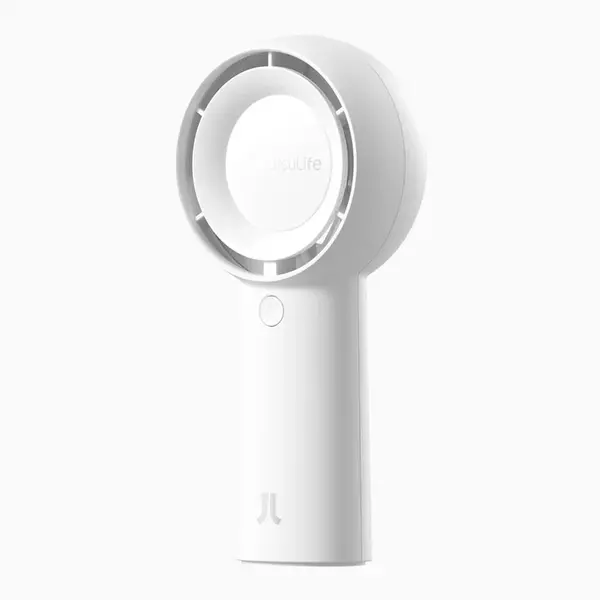 - Ventilator portabil de mână JISULIFE, Life5 Plus, autonomie 3-15h, baterie 4000mAh, 5 viteze, încărcare rapidă, Alb