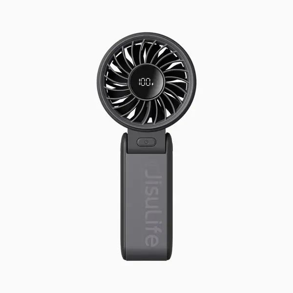 - Ventilator portabil de mână JISULIFE, Life7, autonomie 2.5-13h, baterie 3600mAh, 5 viteze, încărcare rapidă, Negru