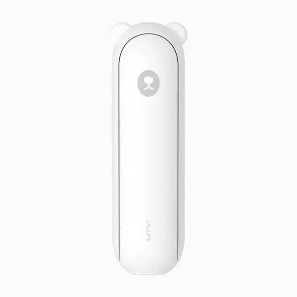 - Ventilator portabil de mână JISULIFE, Life8 Plus, autonomie 11-46h, baterie 4500mAh, funcție Power Bank, lanternă LED, design pliabil, 3 viteze, încărcare rapidă, Alb