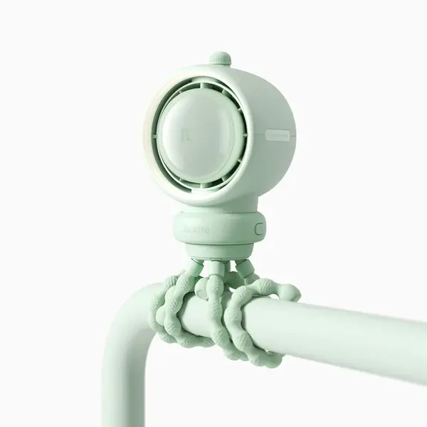 - Ventilator portabil pentru cărucior JISULIFE, Life 2S autonomie 2.5-12.5h, baterie 5000mAh, 100 viteze, încărcare rapidă, Filtru pentru purificare aer, Verde mentă