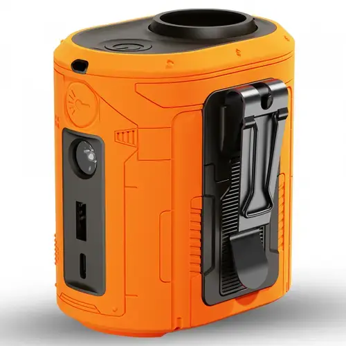 Ventilator Portabil Techsuit Z14 cu baterie externa 5000mAh, Portocaliu