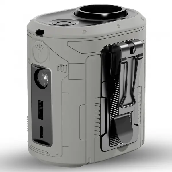 Ventilator Portabil Techsuit Z14 cu baterie externa 5000mAh, Gri