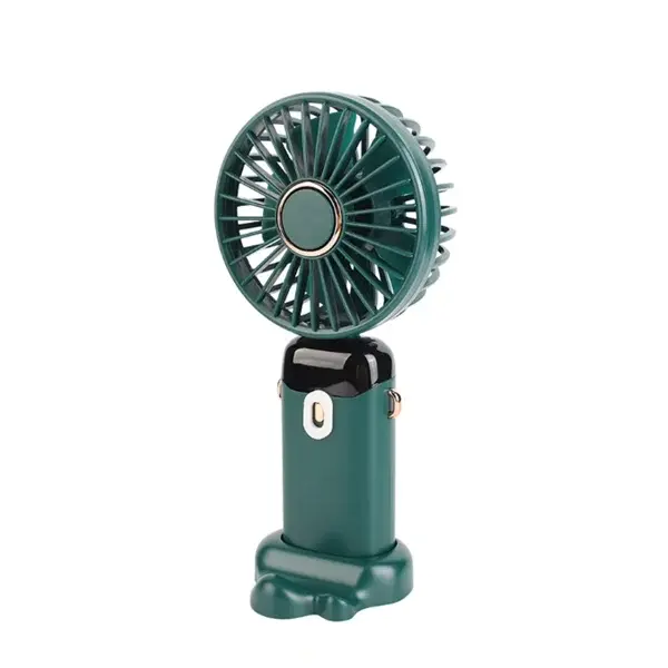 Ventilator portabil USB reincarcabil, DEPOX , silentios cu 5 trepte de viteza, verde