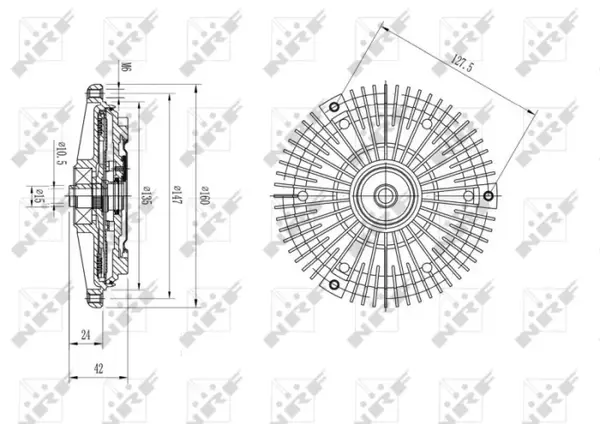 Ventilator potrivit MERCEDES 124 (W124), 124 T-MODEL (S124), 190 (W201), C (W202), E (W124), E (W210), E T-MODEL (S124), E T-MODEL (S210), O 405 2.0D-3.0D 01.84-