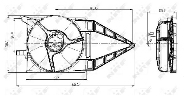 Ventilator radiator (cu carcasa) OPEL ASTRA F, ASTRA F CLASSIC, COMBO, CORSA B 1.2-1.8 intre 1998-2005