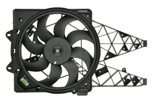 Ventilator radiator cu carcasa potrivit ABARTH PUNTO; ALFA ROMEO GIULIETTA, MITO; FIAT GRANDE PUNTO, PUNTO EVO 1.3D-2.0D 07.08-