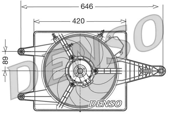 Ventilator radiator (cu carcasa) potrivit ALFA ROMEO 156 1.6-2.5 02.97-05.06