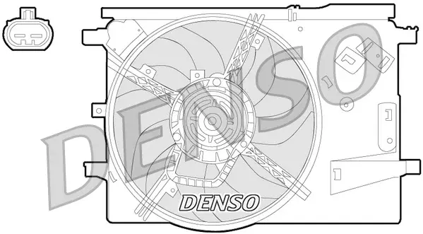 Ventilator radiator (cu carcasa) potrivit FIAT GRANDE PUNTO, PUNTO, PUNTO EVO; OPEL CORSA D, CORSA D HATCHBACK 0.9-1.4LPG 06.05-