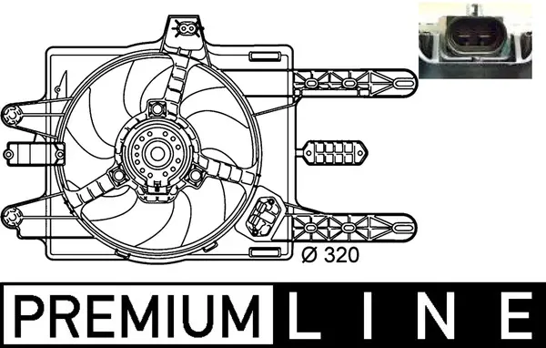 Ventilator radiator (cu carcasa) potrivit FIAT PUNTO; LANCIA Y 1.1 1.2 09.93-09.03