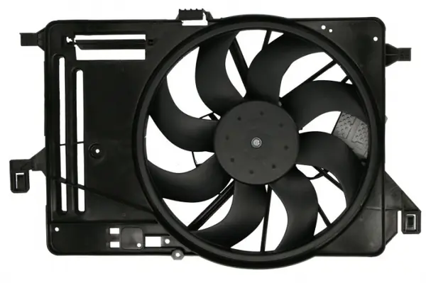 Ventilator radiator (cu carcasa) potrivit FORD C-MAX II, FOCUS III, FOCUS III KOMBI, GRAND C-MAX 1.5D 1.6D 07.10-02.20