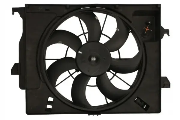 Ventilator radiator (cu carcasa) potrivit HYUNDAI I20 I; KIA RIO III 1.4 09.08-