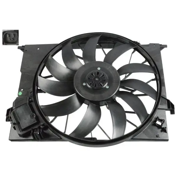 Ventilator radiator (cu carcasa) potrivit MERCEDES CLK (C209), CLS (C219), E T-MODEL (S211), E (W211), S (C216), S (W221, V221), SLR (R199) 3.0D-6.2 11.02-