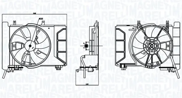 Ventilator radiator (cu carcasa) potrivit TOYOTA YARIS 1.0 12.10-06.20
