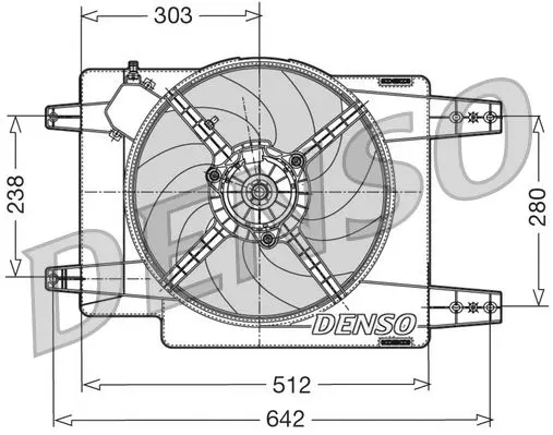 Ventilator, radiator DENSO DER01011