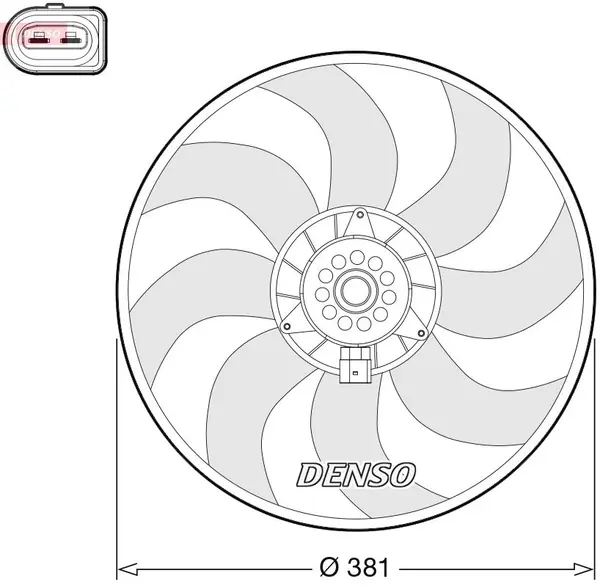 Ventilator, radiator DENSO DER02006