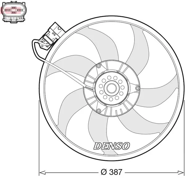 Ventilator, radiator DENSO DER20017