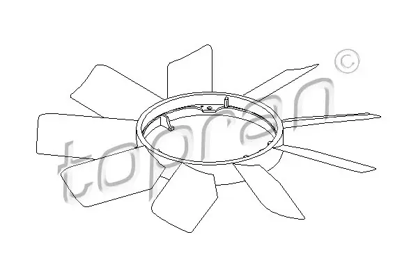 Ventilator radiator (diametru 430 mm, numar palete 9) MERCEDES Clasa C T-MODEL (S202), C (W202), CLK (A208), CLK (C208), COUPE (C124), E (A124), E (C124), E T-MODEL (S124), E T-MODEL (S210) 1.8-2.3 in