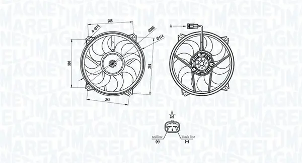 Ventilator radiator Dreapta Stanga (cu carcasa) potrivit PEUGEOT 3008, 307, 308, 308 I, 5008, PARTNER TEPEE, PARTNER MINIVAN, RCZ 1.4-2.0D 08.00-
