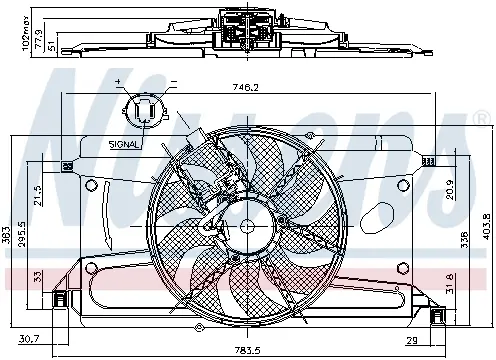 Ventilator radiator FORD C-MAX, FOCUS C-MAX, FOCUS II 1.4-2.0D intre 2003-2012