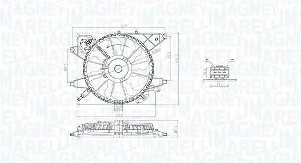 Ventilator, radiator MAGNETI MARELLI 069422789010