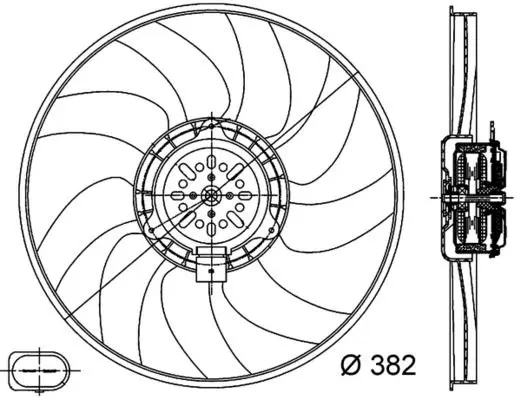 Ventilator, radiator MAHLE BEHR CFF 312 000S