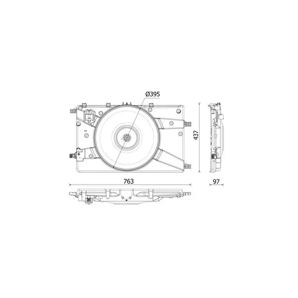 Ventilator, radiator MAHLE CFF 546 000P
