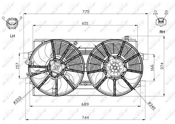 Ventilator radiator NISSAN LEAF Electric dupa 2010
