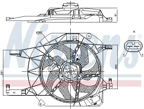 Ventilator radiator NISSAN PRIMASTAR; OPEL VIVARO A; RENAULT TRAFIC II 1.9D-2.5D dupa 2001