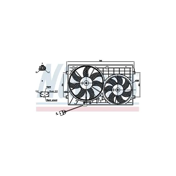 Ventilator, radiator NISSENS 85644