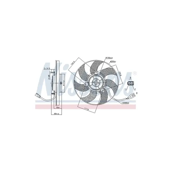 Ventilator, radiator NISSENS 85680