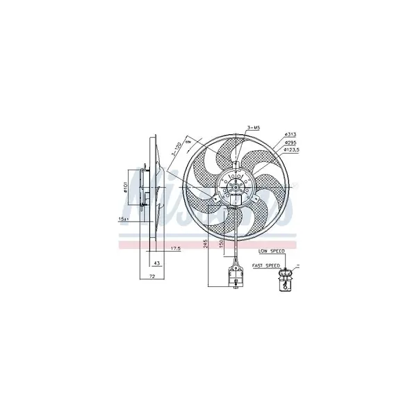Ventilator, radiator NISSENS 85754