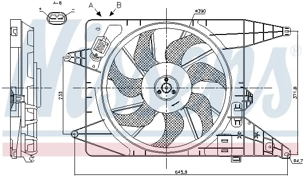 Ventilator, radiator NISSENS 85890