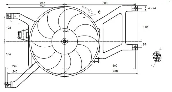 Ventilator, radiator NRF 470132