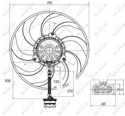 Ventilator, radiator NRF 47373