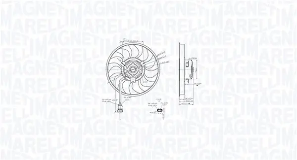 Ventilator radiator potrivit DS DS 3; CITROEN C2, C2 ENTERPRISE, C3 C3 ORIGIN III, C3 AIRCROSS II, C3 I, C3 II, C3 II HATCHBACK, C3 PLURIEL, C4 CACTUS, C-ELYSEE, DS3; MITSUBISHI ASX 1.0-2.8 07.90-