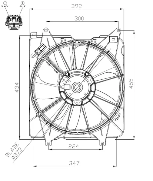Ventilator radiator potrivit HONDA CR-V IV, CR-V V 1.5 2.4 09.15-