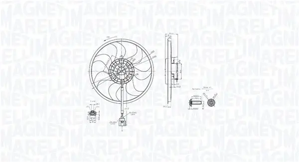 Ventilator radiator potrivit VW CALIFORNIA T5 CAMPER, MULTIVAN T5, TRANSPORTER T5 1.9D-3.2 04.03-08.15
