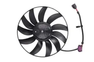 Ventilator radiator (stanga) potrivit AUDI A1, A3, TT; SEAT ALTEA, ALTEA XL, IBIZA IV, IBIZA IV SC, IBIZA IV ST, LEON, TOLEDO III; SKODA FABIA II, OCTAVIA II, OCTAVIA III 1.2-3.6 02.03-