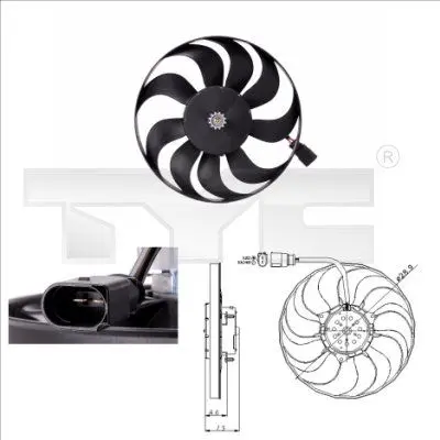 Ventilator, radiator TYC 802-0001