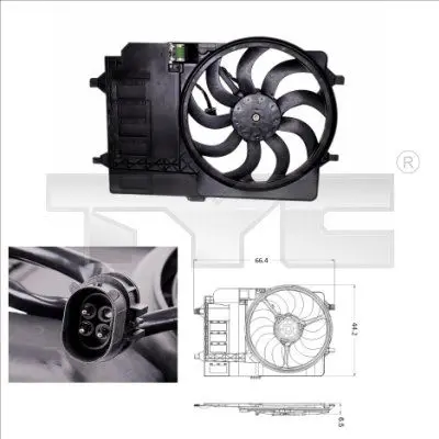 Ventilator, radiator TYC 803-0001