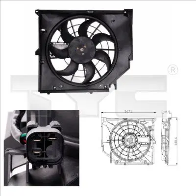 Ventilator, radiator TYC 803-0005