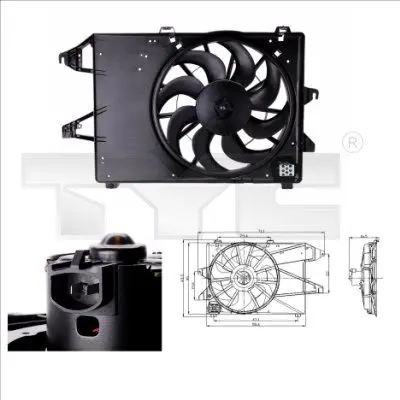Ventilator, radiator TYC 810-0006