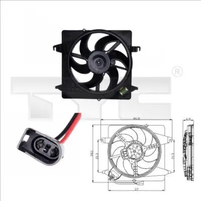 Ventilator, radiator TYC 810-0014