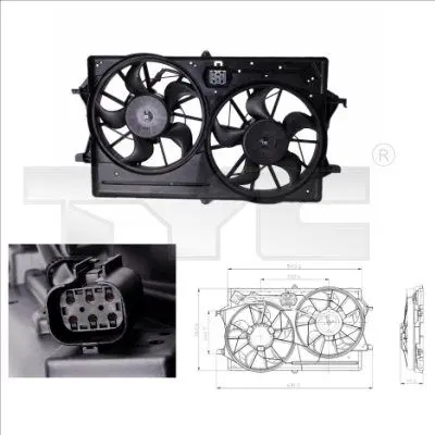 Ventilator, radiator TYC 810-0016