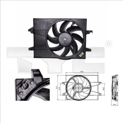 Ventilator, radiator TYC 810-0025