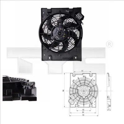 Ventilator, radiator TYC 825-0014