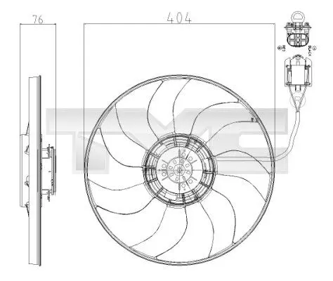 Ventilator, radiator TYC 825-0020
