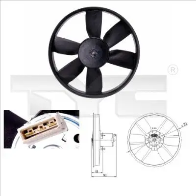 Ventilator, radiator TYC 837-0009