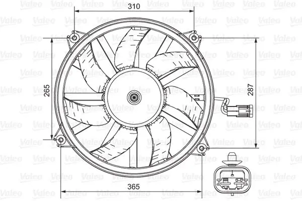 Ventilator, radiator VALEO 696850